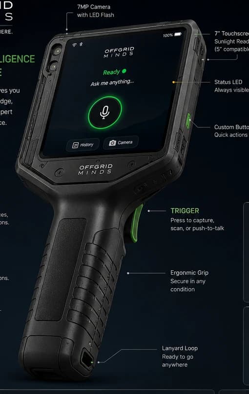 Offgrid Minds rugged handheld concept